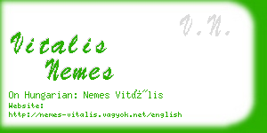 vitalis nemes business card